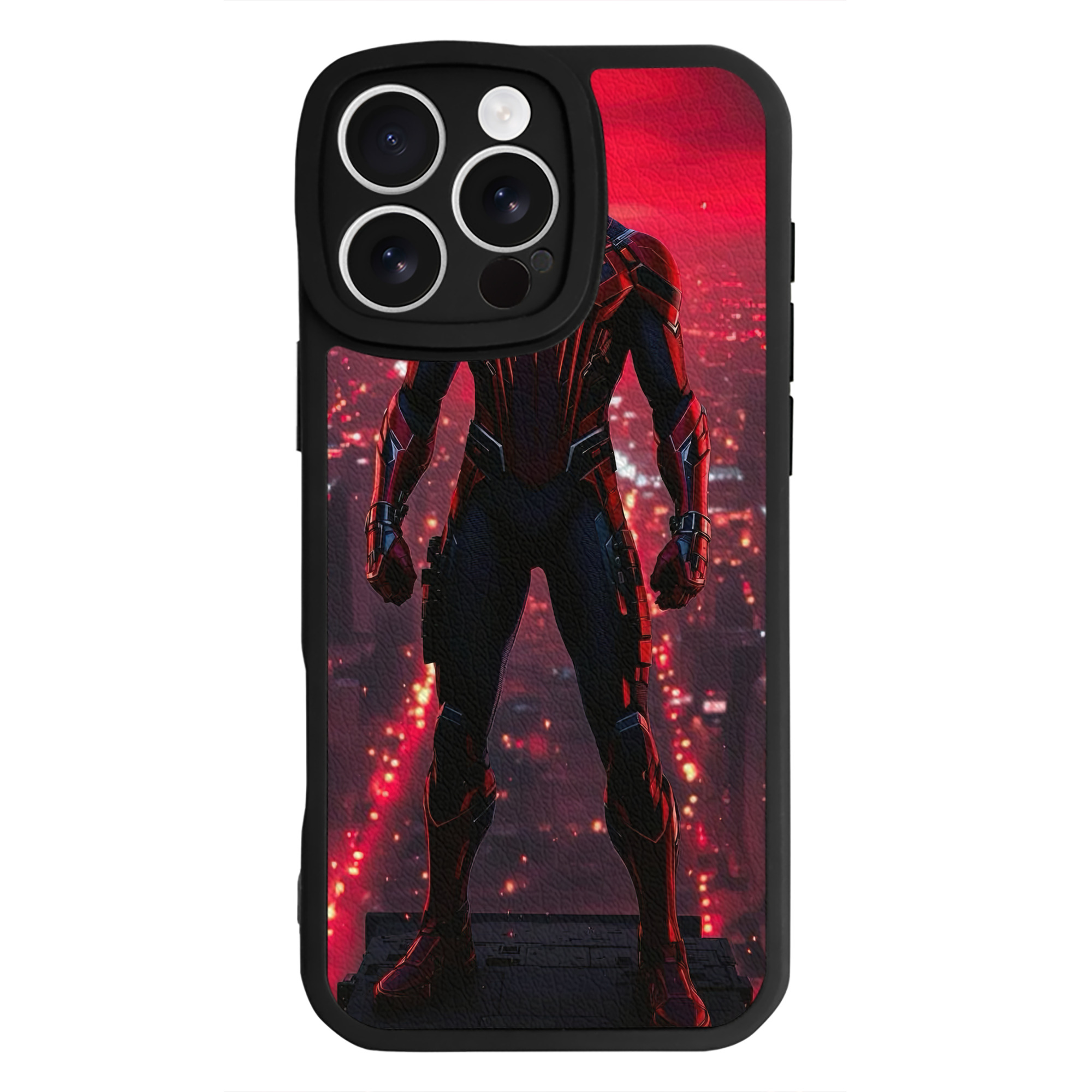 （画像用） Spider Man スパイダーマン 【iPhone 16シリーズ対応】シリコンスマホケース（レザー調） 材質：シリコン